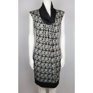 Jonathan Martin Black and Gray Geometric Dress